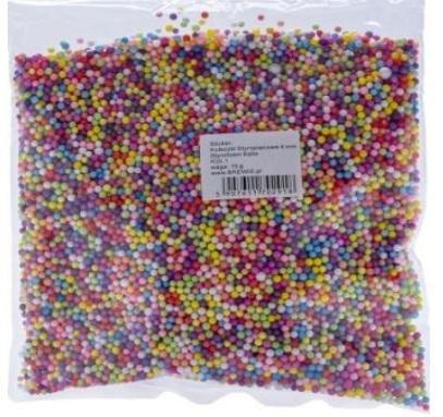 Styropianowe kulki 4mm kolorowe 100g, Brewis