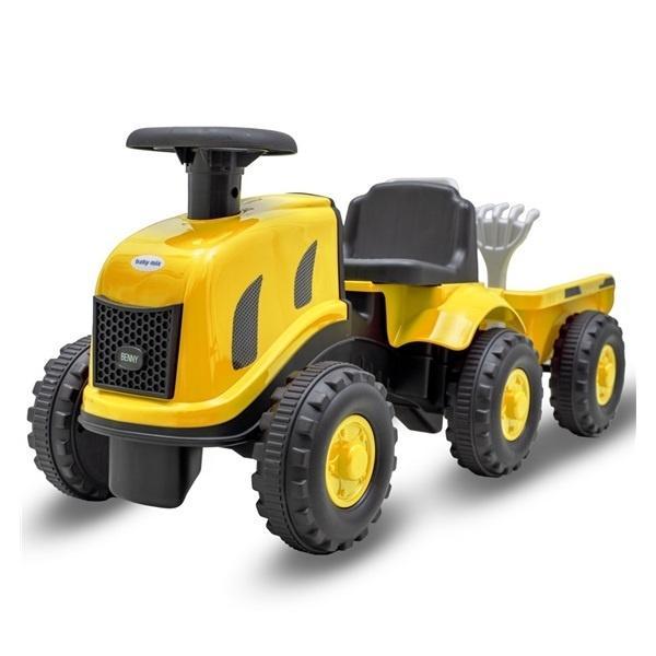 Jeździdełko traktor z przyczepą Benny żółty