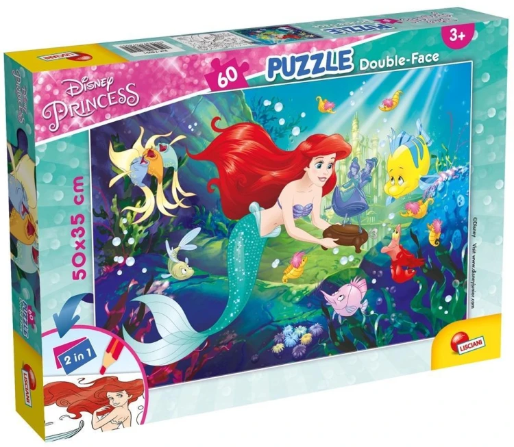 Puzzle dwustronne 60 Mała Syrenka, Lisciani