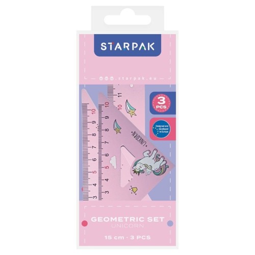 Zestaw geometryczny Unicorn 3el, STARPAK