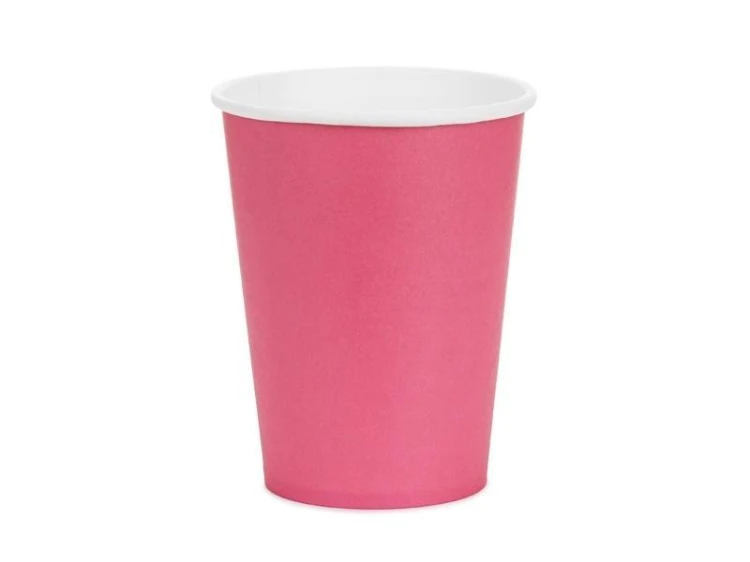 Kubeczki papierowe różowy 250ml 6szt