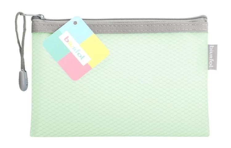 Saszetka na zamek A6 EVA pastel zielony, Biurfol