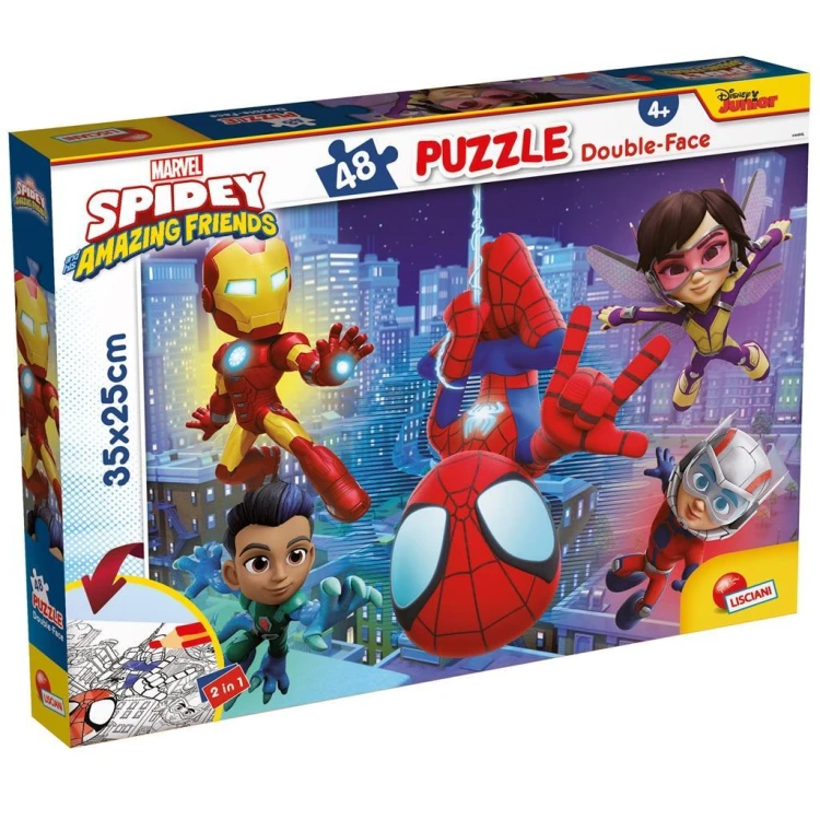 Puzzle dwustronne 48 Spidey, Lisciani