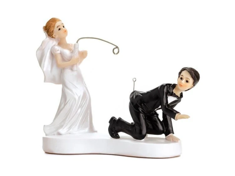 Figurka Para Młoda z wędką 13cm