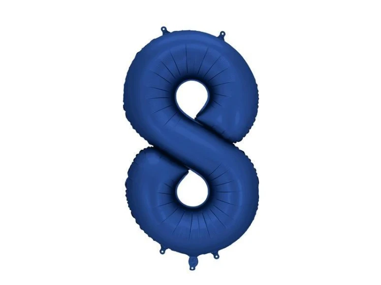 Balon foliowy cyfra 8 86cm granat