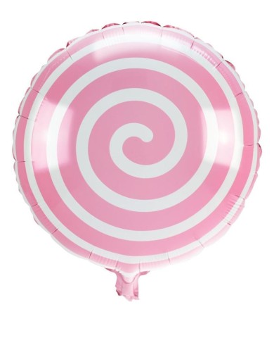 Balon foliowy lizak jasnoróżowy