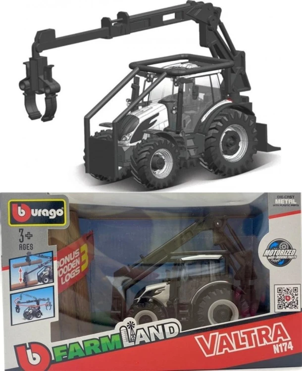 Valtra N174 z kłodami napęd BBURAGO, BBurago