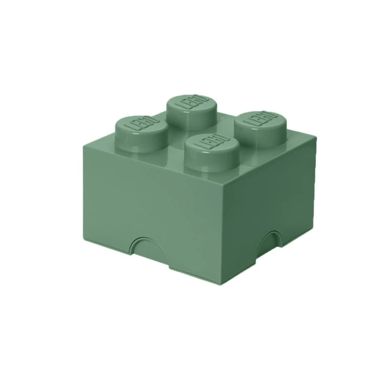 LEGO(R) pojemnik klocek czwórka zielony oliwkowy