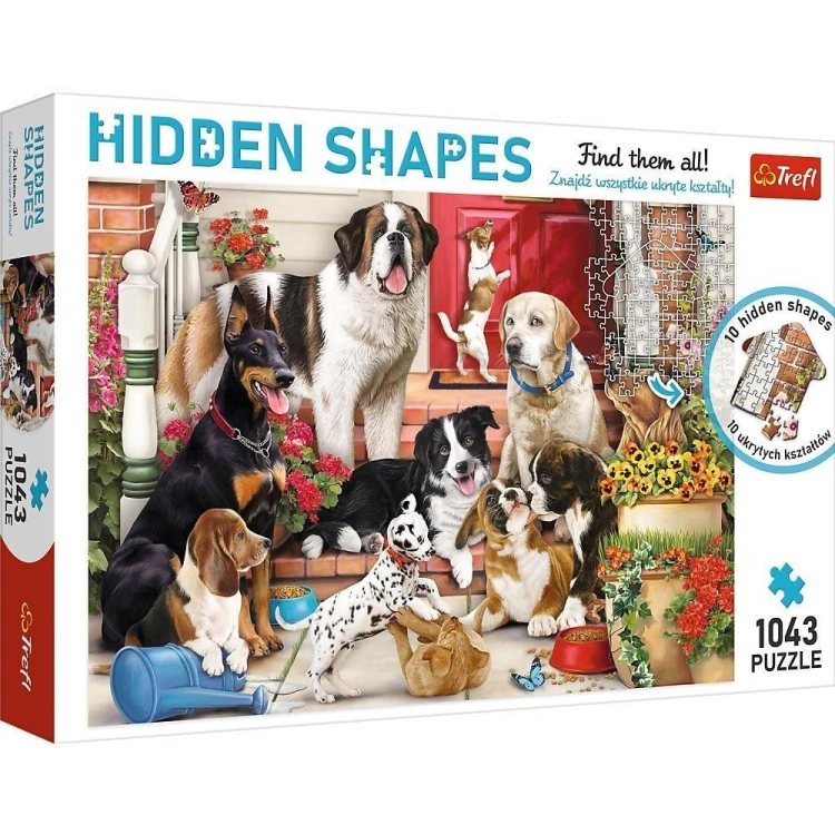 Puzzle 1043 Hidden Shapes Psia zabawa TREFL, Trefl