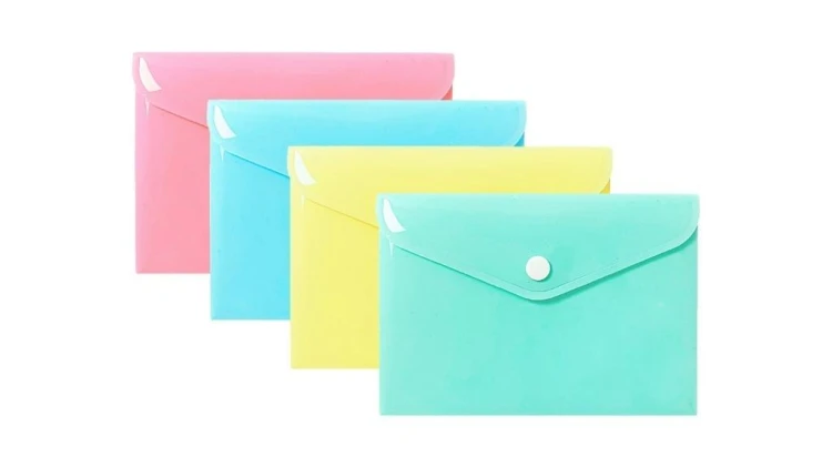Teczka koperta A6 PP pastel (10szt), Biurfol