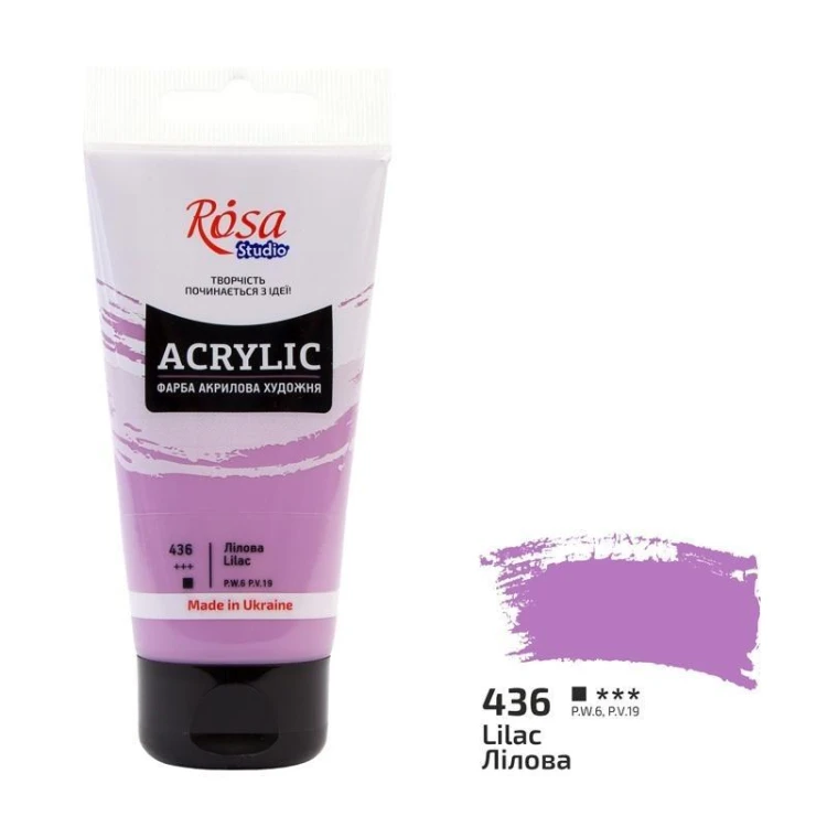Farba akrylowa lilac 436 75ml, Rosa