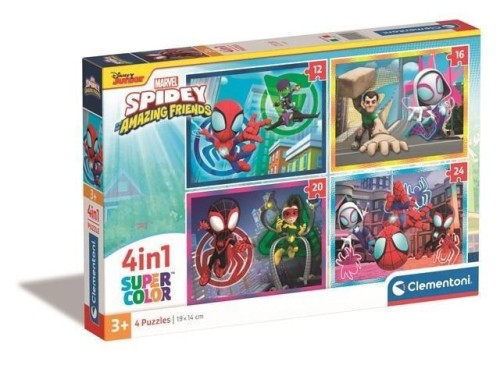 Puzzle 4w1 Super Kolor Spidey, Clementoni
