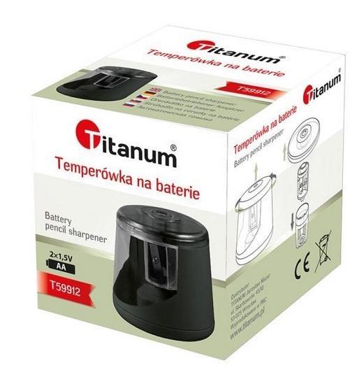 Temperówka elektryczna na baterie czarna, Titanum