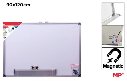 Tablica magnetyczna biała z magnesami 90x120cm