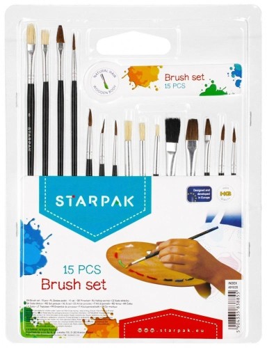 Zestaw pędzli 15szt, STARPAK