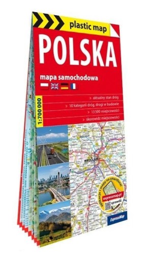 Plastic map samochodowa Polska 1:700 000