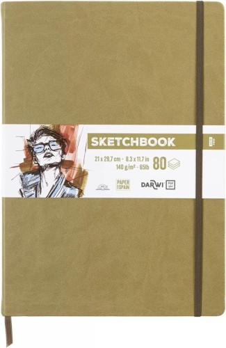 Szkicownik A4 140g khaki, Darwi