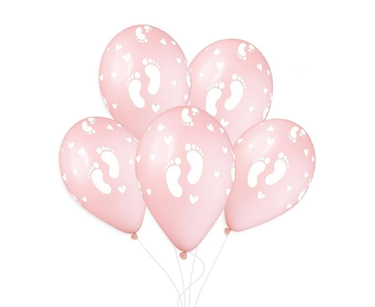 Balony Gemar stópki dziecięce pudrowe różowe 50szt
