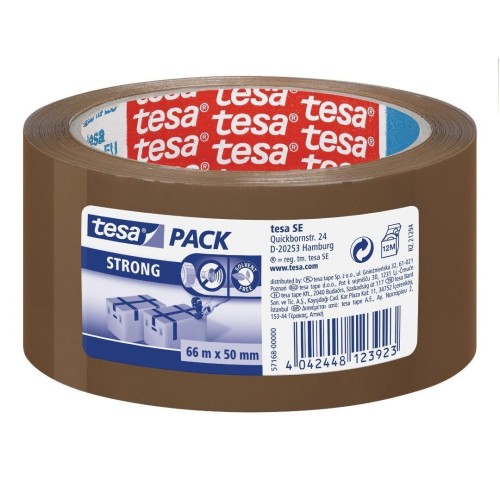 Taśma pakowa brązowa Strong 66m x 50mm, Tesa
