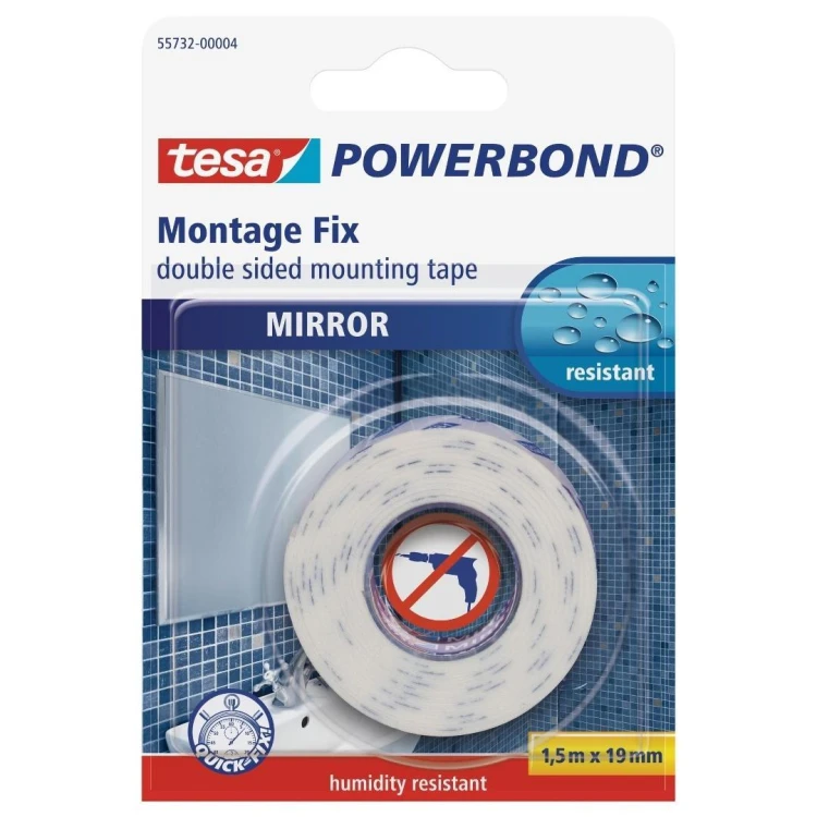 Taśma piankowa PowerBond Mirror biała 1,5m x 19mm
