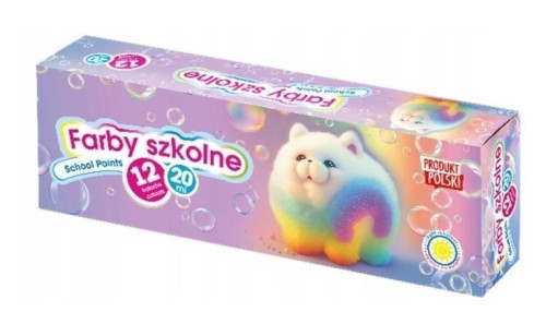 Farby szkolne Pieski 12kol 20ml ASTRA, Astra