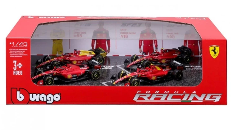 Ferrari Racing 4 Pack Without Helmet And Stand