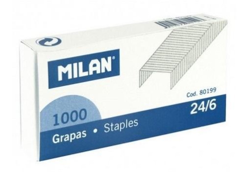 Zszywki metalowe 24/6 1000szt MILAN, MILAN