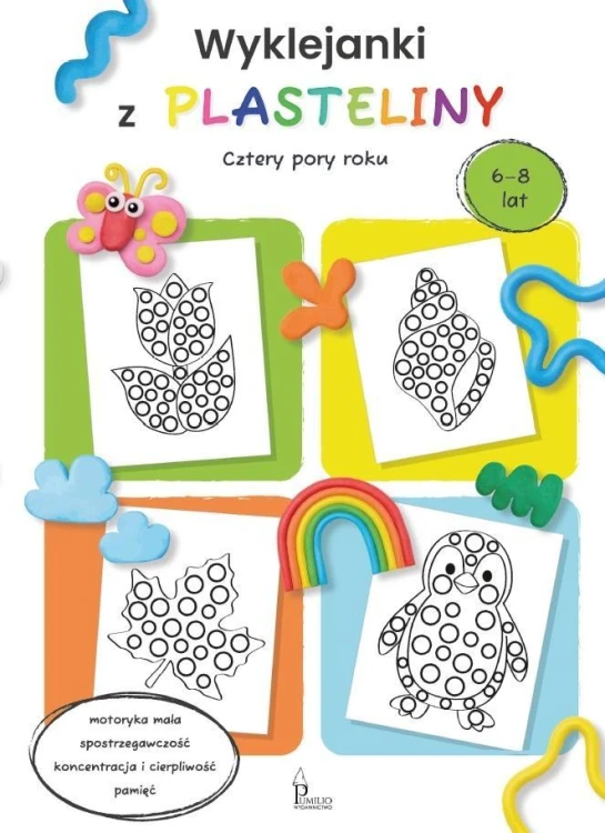 Wyklejanki z plasteliny. Cztery pory roku