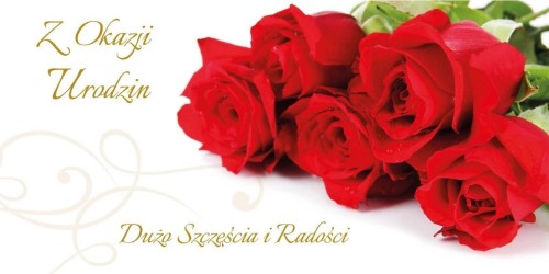 Karnet Flowers Urodziny wzór nr 6