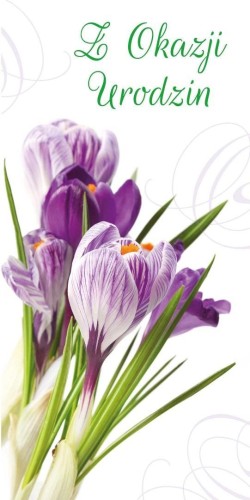Karnet Flowers Urodziny wzór nr 2
