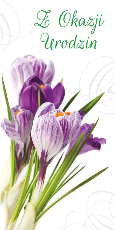 Karnet Flowers Urodziny wzór nr 2