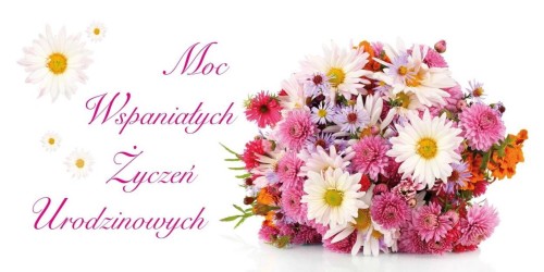 Karnet Flowers Urodziny wzór nr 3