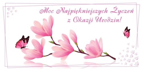 Karnet Flowers Urodziny wzór nr 13