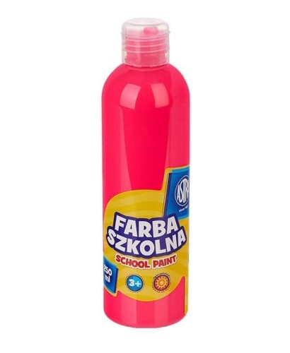Farba szkolna różowa fluorescencyjna 250ml ASTRA
