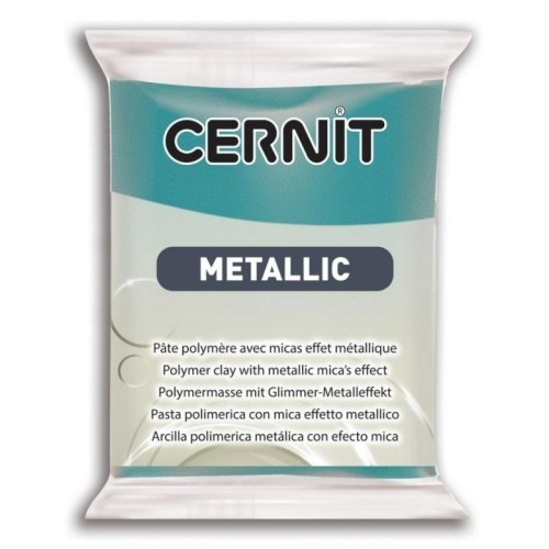 Modelina metaliczna turkusowa 56g, Cernit