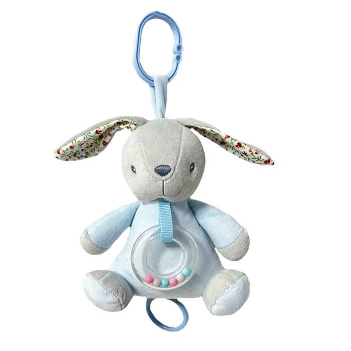 Pozytywka króliczek niebieski 18cm, Tulilo