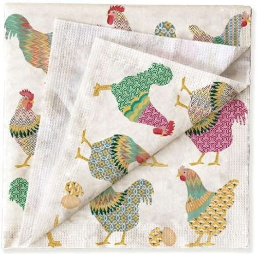 Serwetki Koguty i kury 33x33cm 20szt