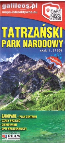 Mapa turystyczna Tatrzański Park Narodowy 1:27 500