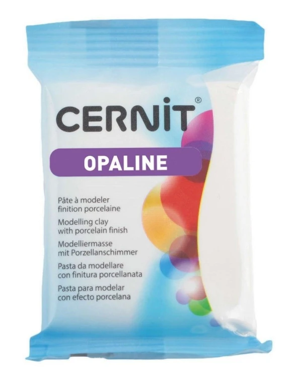 Modelina biała półprzeźroczysta 56g, Cernit