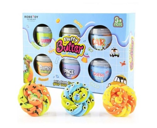 Slime z akcesoriami Fluffy Butter Blue, Robe