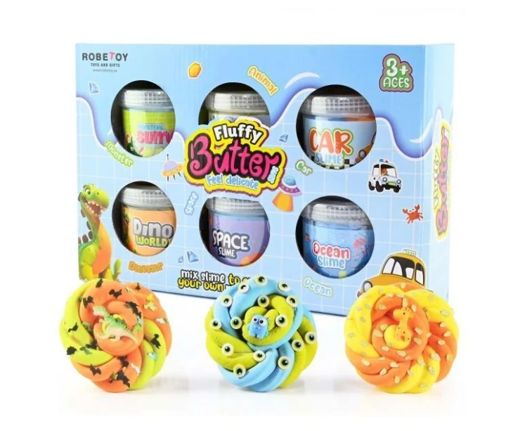 Slime z akcesoriami Fluffy Butter Blue, Robe