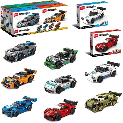 Klocki auto wyścigowe + 65el, Trifox