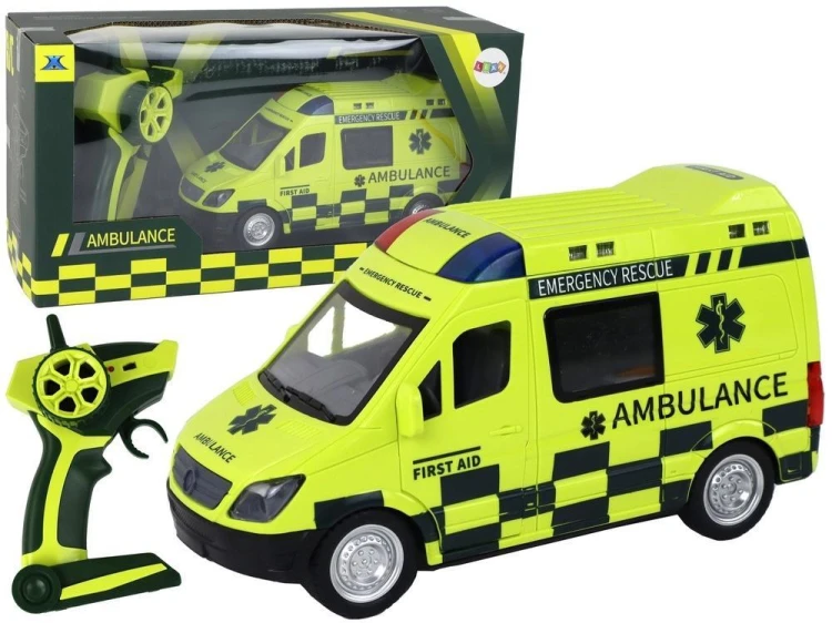 Ambulans R/C światło żółty, Leantoys