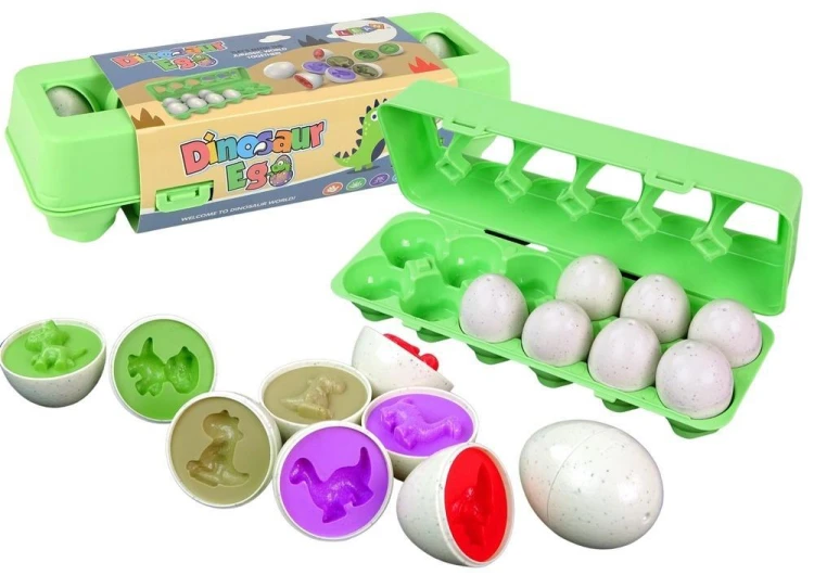 Sorter edu jaja dinozaura układanka 12szt