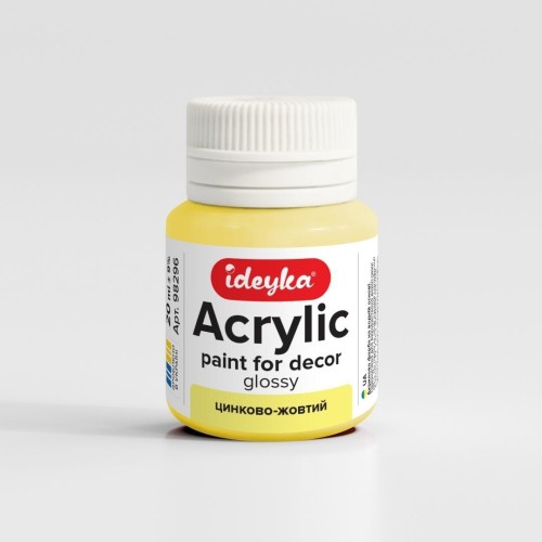 Farba akrylowa Żółty cynkowy 20ml, Ideyka