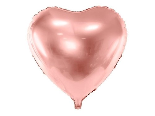 Balon foliowy Serce 61cm różowe złoto