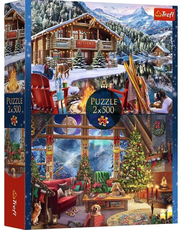 Puzzle 2x500 XMAS TREFL, Trefl