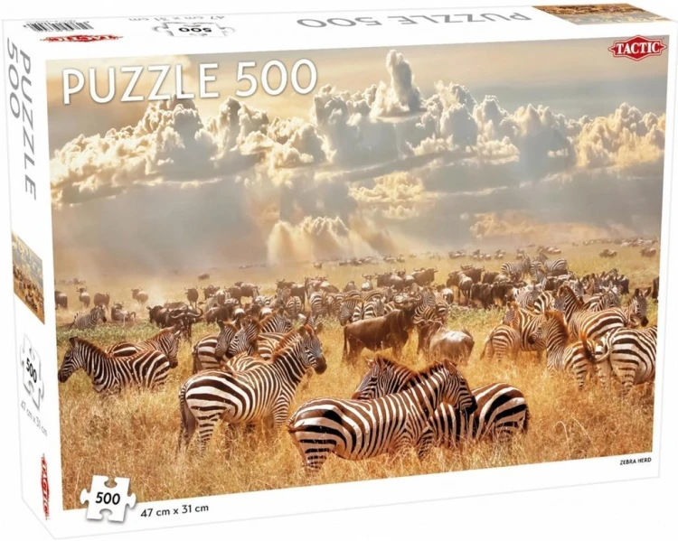 Puzzle 500 Animals: Zebra Herd, Tactic