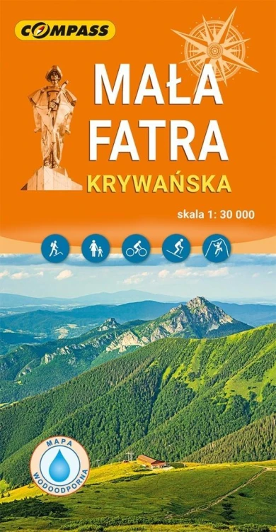 Mapa turystyczna - Mała Fatra Krywańska 1:30 000
