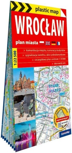 Plastic map Wrocław - plan miasta 1:22 500 w.2026